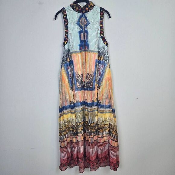 Anthropologie Dresses & Skirts - Bhanuni Jyoti Womens Embroidered Maxi Dress Size S Multicolor Flowy Boho Hippie